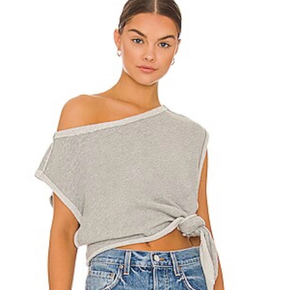 Free People Fresh to Def Pullover Heather Gray Shirt